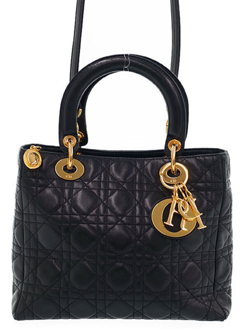 Christian Dior Cannage Quilted Lady Dior 2way bag